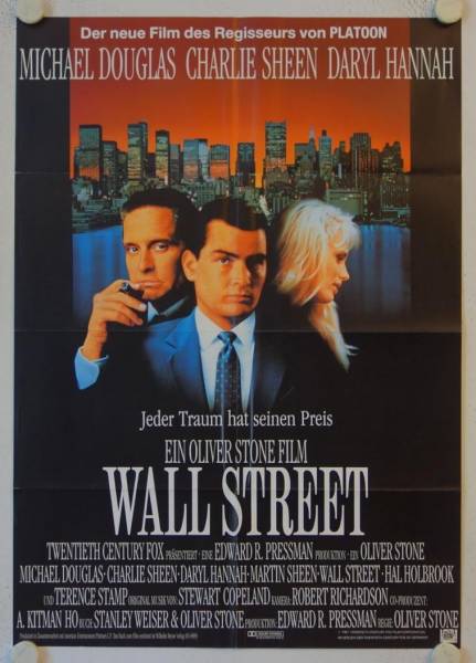 Wall Street original release german movie poster